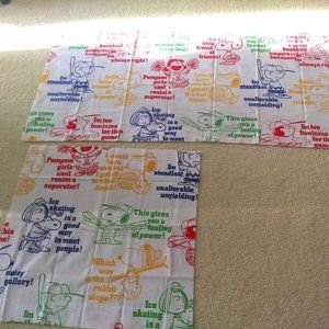 vintage 70s Peanuts cotton blend fabric material cloth